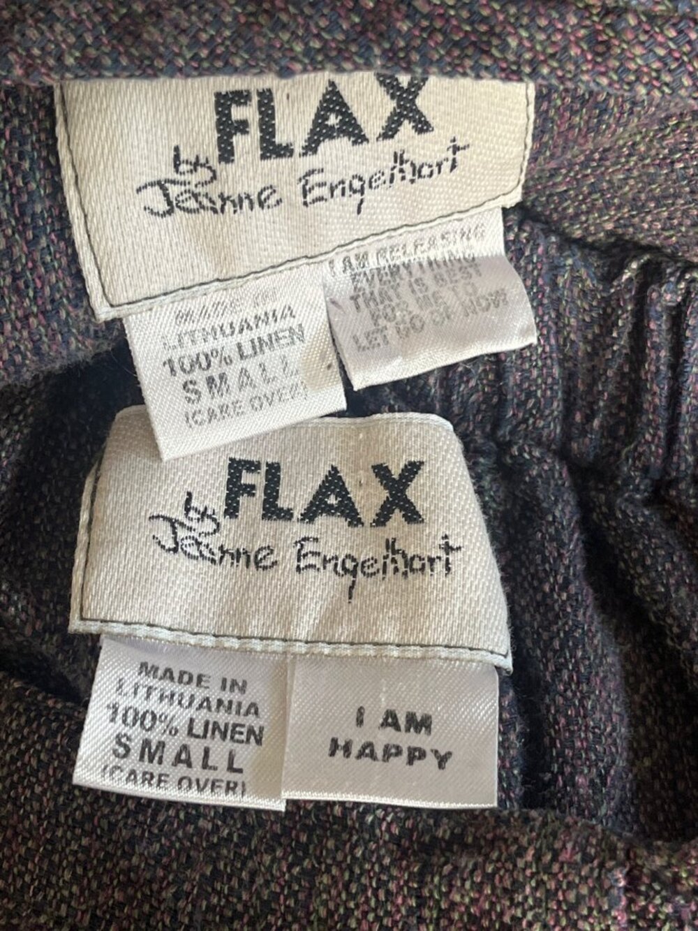 Flax Jeanne Engelhart Linen 2 Pc Set Lagenlook Scandi Boho Artist Earthy Women S - Picture 3 of 16